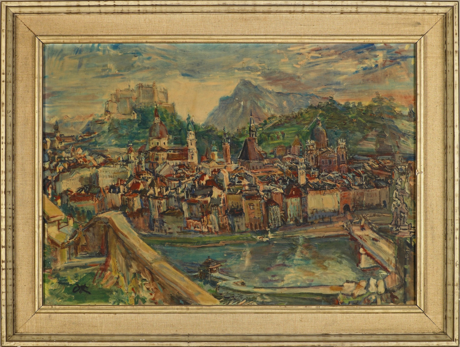 ◇Salzburg Oskar Kokoschka 油彩画 複製画 ◇Salzburg Oskar Kokoschka 油彩画 複製画